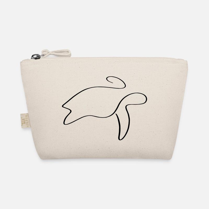 Turtle Line Art - Minimalist Organic Pouch