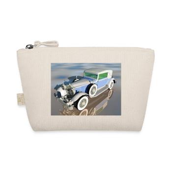 Oldtimer, Auto, Automobil, Geschenkidee - Bio-Täschchen - Natur - Vorne