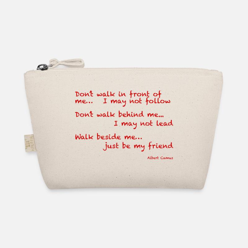 Albert Camus: Dont walk in front of me... I may - Bio-Täschchen - Natur