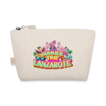 Lanzarote Summer Flamingo Palms Beach Sea - Organic Pouch - nature - Front