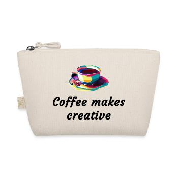 Kaffee, Coffee makes creative - Bio-Täschchen - Natur - Vorne