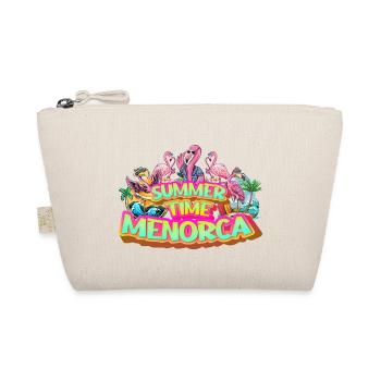 Menorca Summer Flamingo Palm Trees Beach Sea Holiday - Organic Pouch - nature - Front