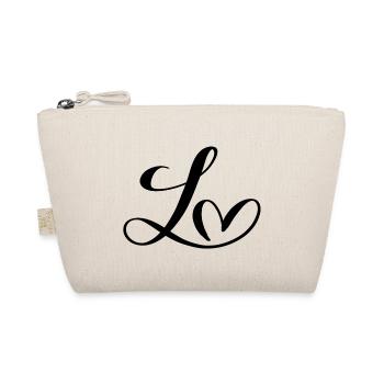 Heart L - Organic Pouch - nature - Front