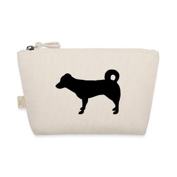 Hund Silhouette - Bio-Täschchen - Natur - Vorne