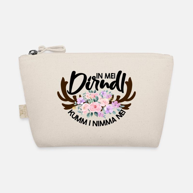 Blumenmuster mit Hirschgeweih Bio-Täschchen