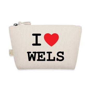 I love Wels - Ich liebe Wels - Bio-Täschchen - Natur - Vorne