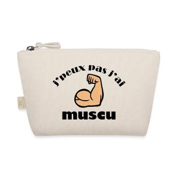 j'peux pas j'ai muscu - Trousse biologique - nature - Devant