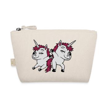 2 Dabbing dancing unicorns - Organic Pouch - nature - Front