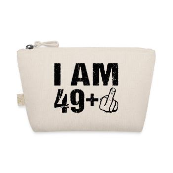 I am 49+ 50. Geburtstag Humor 50 Jahre - Bio-Täschchen - Natur - Vorne