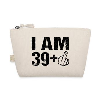 I am 39+ 40. Geburtstag Humor 40 Jahre - Bio-Täschchen - Natur - Vorne