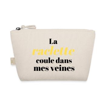 Tee-shirt drôle, La raclette coule dans mes veines - Trousse biologique - nature - Devant