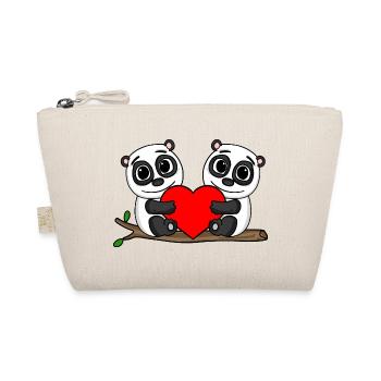 Panda's Heart Panda - Organic Pouch - nature - Front