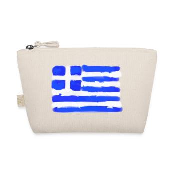 Blue Streaks Greek Flag - Organic Pouch - nature - Front