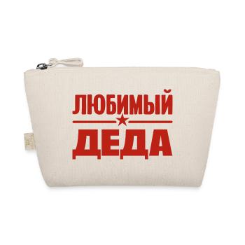 Best Grandpa in the World Saying in Russian Outfit - Organic Pouch - nature - Front