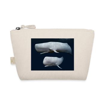 Zwei Pottwale, Wal, Walfisch - Bio-Täschchen - Natur - Vorne