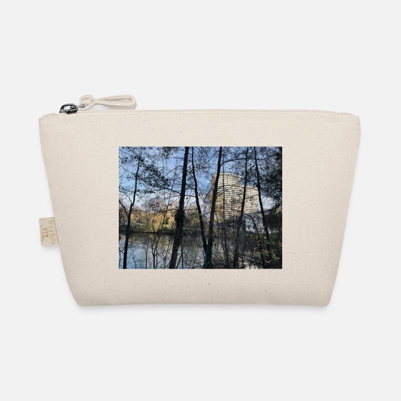 House blue sky trees Organic Pouch