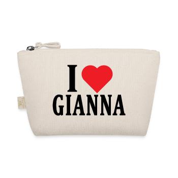 T-Shirt Ich liebe Gianna T-Shirt Geschenkidee - Bio-Täschchen - Natur - Vorne