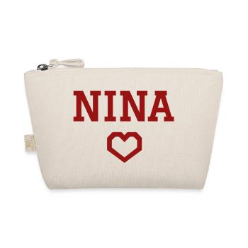 Nina heart - Organic Pouch - nature - Front