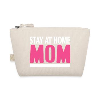 Stay At Home MOM Retro Working MOM T-Shirt - Bio-Täschchen - Natur - Vorne
