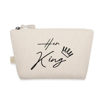 her king his queen paar black - Bio-Täschchen - Natur - Vorne