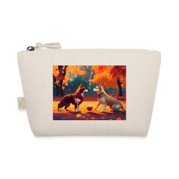 Dog in autumn - Organic Pouch - nature - Front