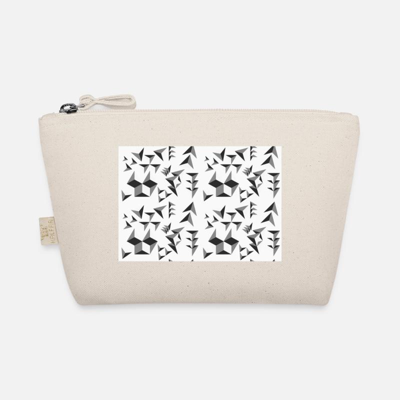 Deco pattern pyramids black and white - Organic Pouch - nature