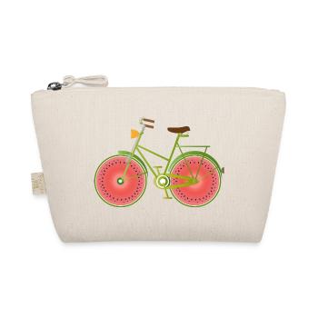 Vélo vert drôle avec des roues de pastèque - Trousse biologique - nature - Devant