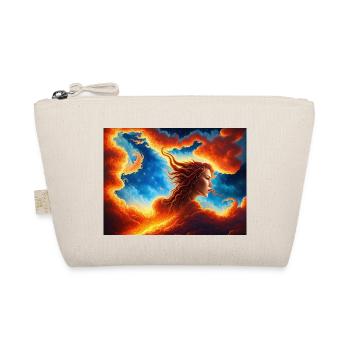 blue red sky with a woman illustration - Organic Pouch - nature - Front