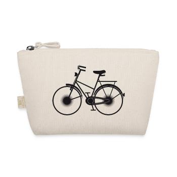 schwarze Fahrrad Silhouette - Bio-Täschchen - Natur - Vorne