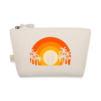 Sommer Sonnenuntergang Palme Strand Ozean Paradies Liebe - Bio-Täschchen - Natur - Vorne