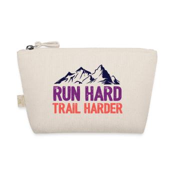Run Hard. Trail Harder. - Organic Pouch - nature - Front