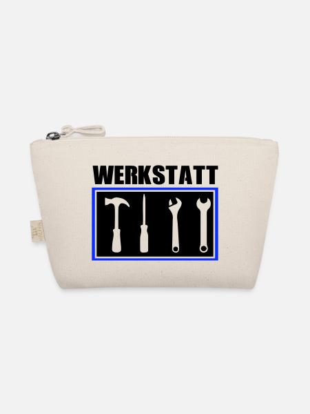werkzeug werkstatt - Bio-Täschchen - Natur - Vorne
