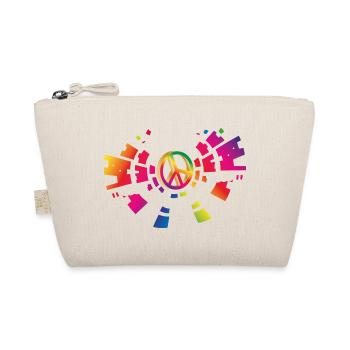 colorful peace sign for the festival season - Organic Pouch - nature - Front
