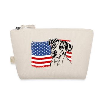 Jack Russell Terrier America Flag Dogs Wilsigns - Organic Pouch - nature - Front