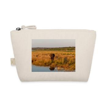 elephant at the water in Namibia Africa - Organic Pouch - nature - Front