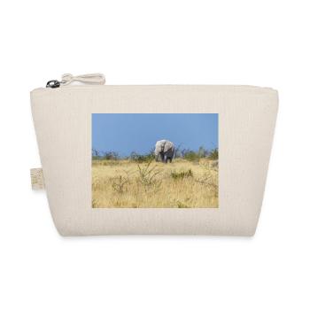 elephant and Landscape in a Etosha National Park - Organic Pouch - nature - Front