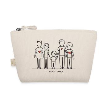 I Love Family Motif v2.0 - Organic Pouch - nature - Front