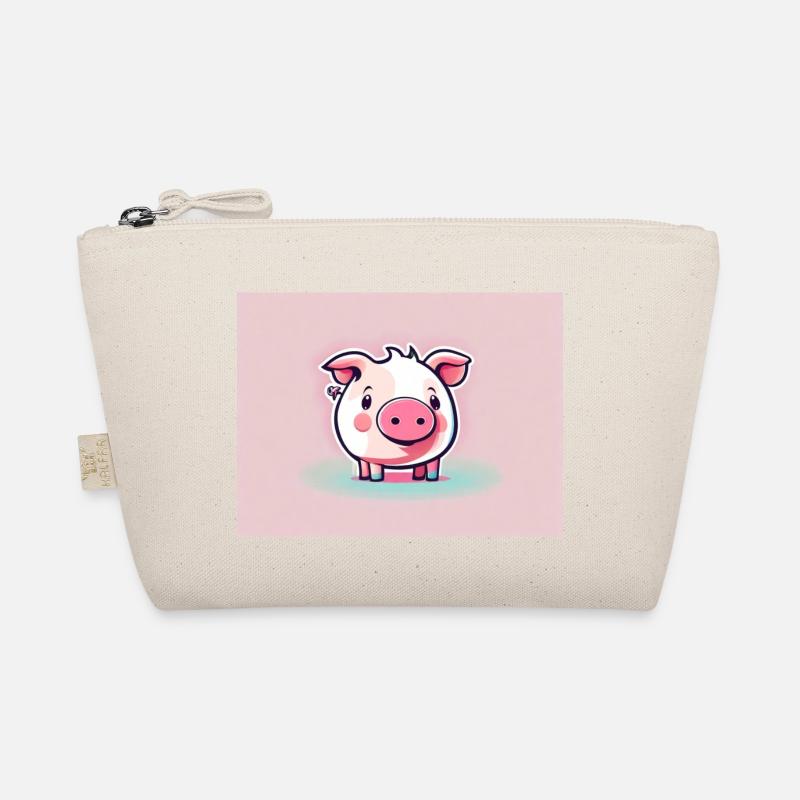 Pink Piggy Elegance: Schick & Einzigartig Bio-Täschchen