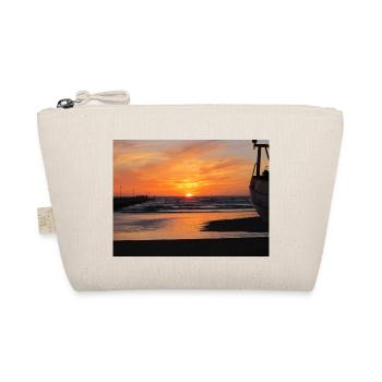 Sonnenuntergang, Boot, Meer, Sand - Bio-Täschchen - Natur - Vorne