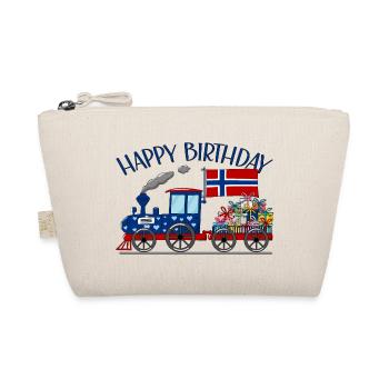 Happy Birthday Norwegen Flagge Geschenke Eisenbahn - Bio-Täschchen - Natur - Vorne