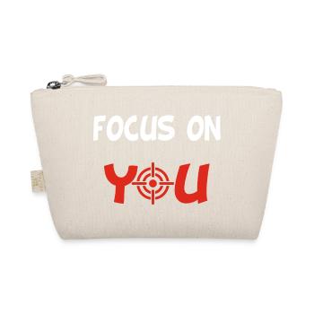 Focus on you (English and white) - Organic Pouch - nature - Front