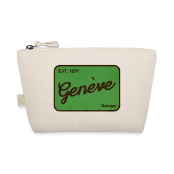 Genève Suisse Sign – Vintage Swiss Design - Organic Pouch - nature - Front