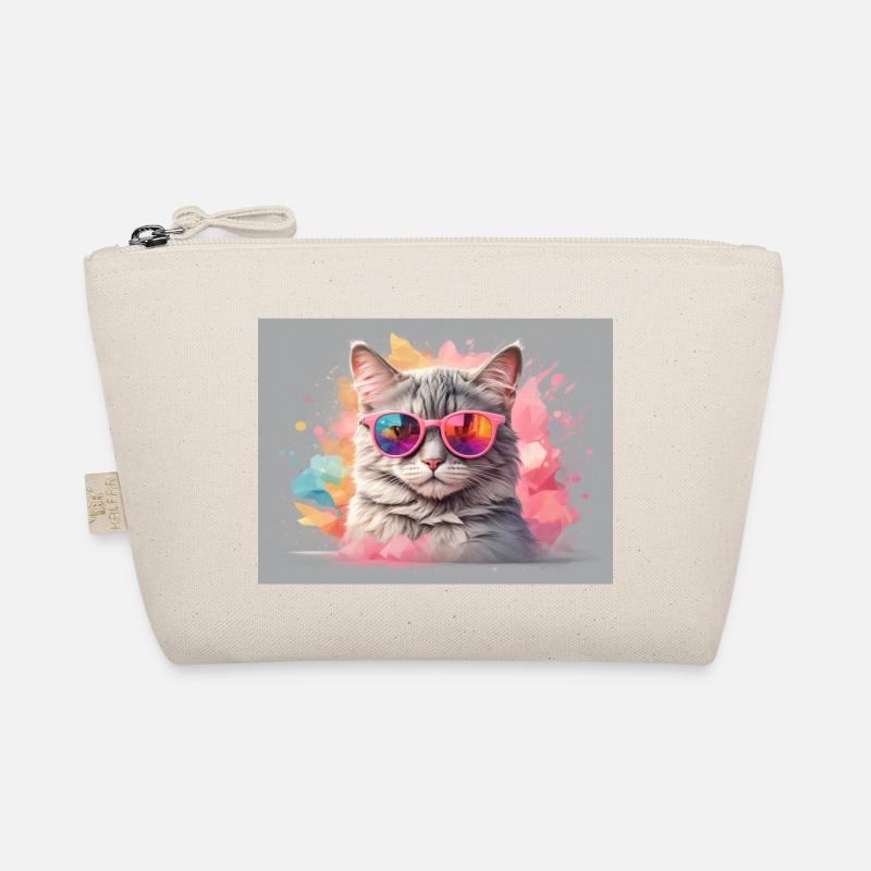 Bunte Katze - Bio-Täschchen - Natur