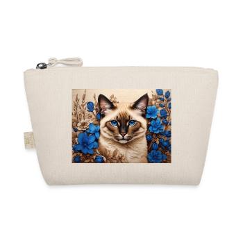 chat fleurs bleues - Trousse biologique - nature - Devant