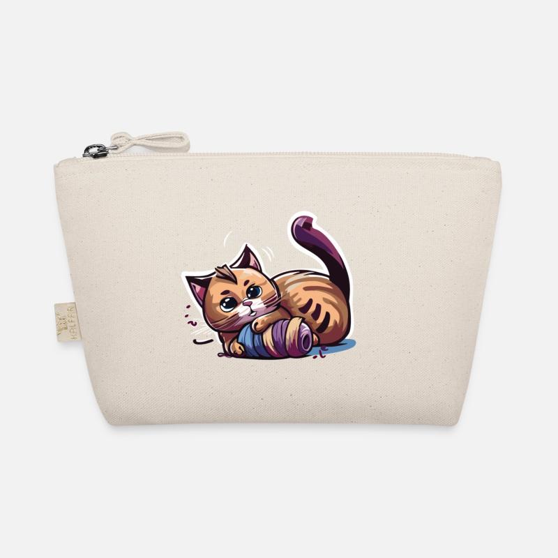 Cat playing with Yarn (Magical Animals Collection) Organic Pouch