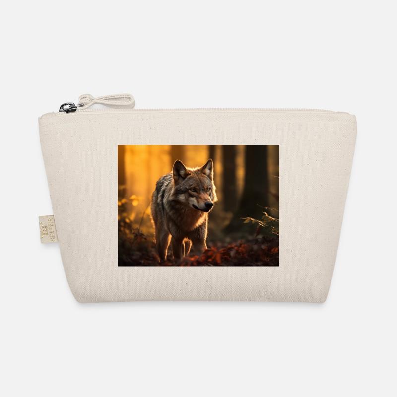 A wolf in the forest - Bio-Täschchen - Natur