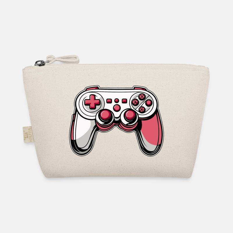 Controller Pink Red Illustration Organic Pouch