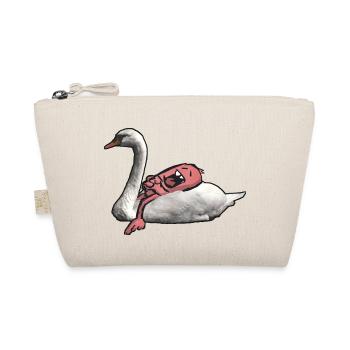 Schlafendes Monster auf Schwan - Bio-Täschchen - Natur - Vorne