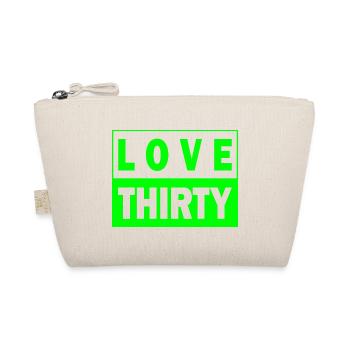 Love thirty Tennis Birthday 30er Geburtstag Design - Bio-Täschchen - Natur - Vorne