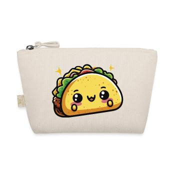 Cute Kawaii Chibi Tacos 1 - Organic Pouch - nature - Front